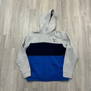 Lionel Messi Sweatshirt Men's Medium Gray Blue Striped Hoodie Soccer Futbol